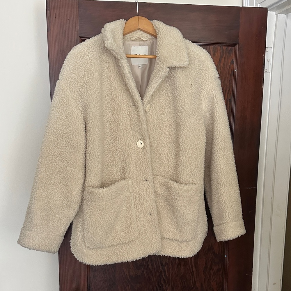 Madewell Cream Teddy Jacket